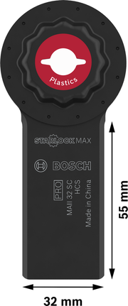 Espátula para calafatear Bosch PRO MAII 32 SC 32x55 mm para plásticos.